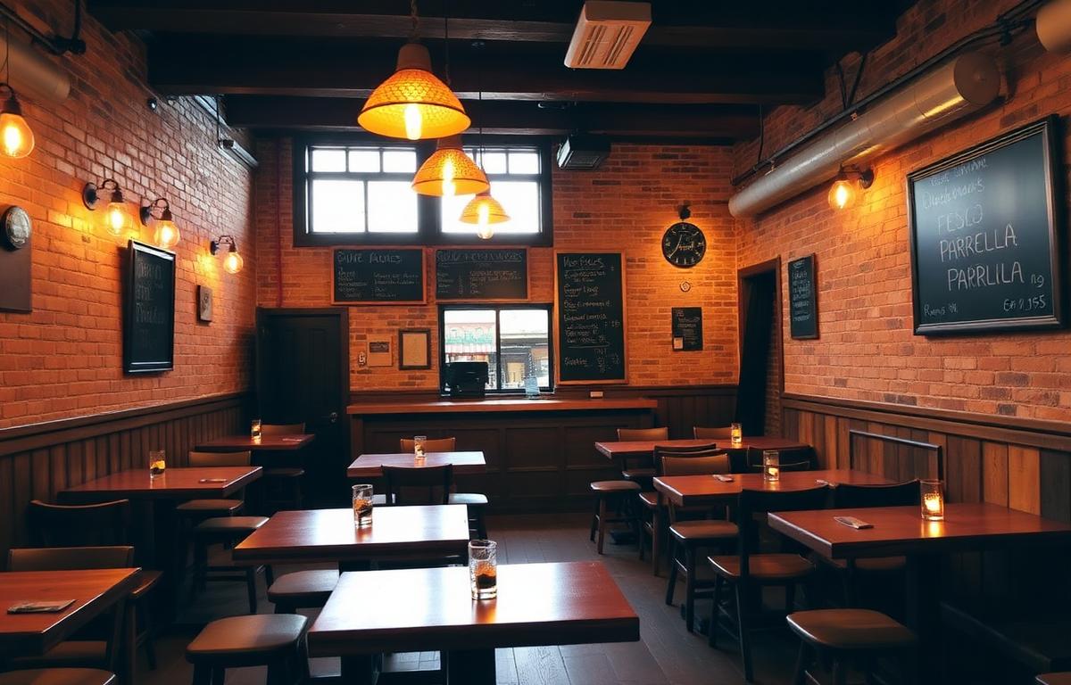 Interior cálido de El Encuentro